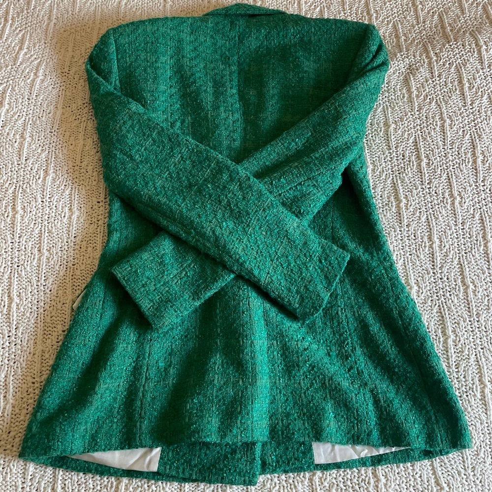 ZARA BUTTON TEXTURED WEAVE BLAZER - Picture 13 of 16